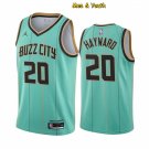 men's & youth Charlotte Hornets #20 Gordon Hayward Jersey Teal Buzz City Swingman Basketball