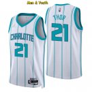 men's & youth Charlotte Hornets #21 JT Thor Jersey 75th Diamond 2022 White Association Edition
