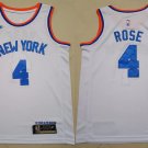 Men's & Youth  New York Knicks #4 Derrick Rose Jersey 75th Anniversary 2022 White Classic Edition