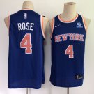 Men's & Youth  New York Knicks #4 Derrick Rose Jersey Blue Swingman Basketball
