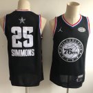 Men's & Youth 76ers #25 Ben Simmons 2019 All Star Game Basketball Jersey Black
