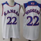 Men's & Youth Andrew Wiggins #22 Kansas Jayhawks College Basketball Jersey White
