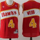 Men's & Youth Atlanta Hawks #4 Spud Webb Throwback Basketball Jersey Red Stitched