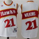 Men's & Youth Atlanta Hawks #21 Dominique Wilkins Throwback Basketball Jersey White
