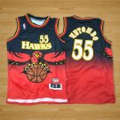 Men's & Youth Atlanta Hawks #55 Dikembe Mutombo Throwback Basketball Jersey Red