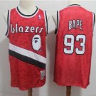 Men's & Youth BAPE Joint Portland Trail Blazers #93 Red Basketball Jersey Stitched