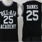 Men's & Youth BEL AIR Academy #25 Carlton Banks College Basketball jersey Black