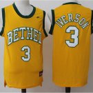 Men's & Youth Bethel High School #3 Allen Iverson Basketball Jersey Yellow