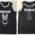 Men's & Youth Black Panther Movie Wakanda #1 T'Challa Basketball Jersey Stitched