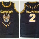 Men's & Youth Black Panther Movie Wakanda #2 Killmonger Basketball Jersey Stitched