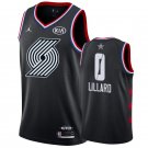 Men's & Youth Blazers #0 Damian Lillard 2019 All Star Game Basketball Jersey Black