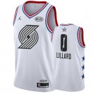 Men's & Youth Blazers #0 Damian Lillard 2019 All Star Game Basketball Jersey White