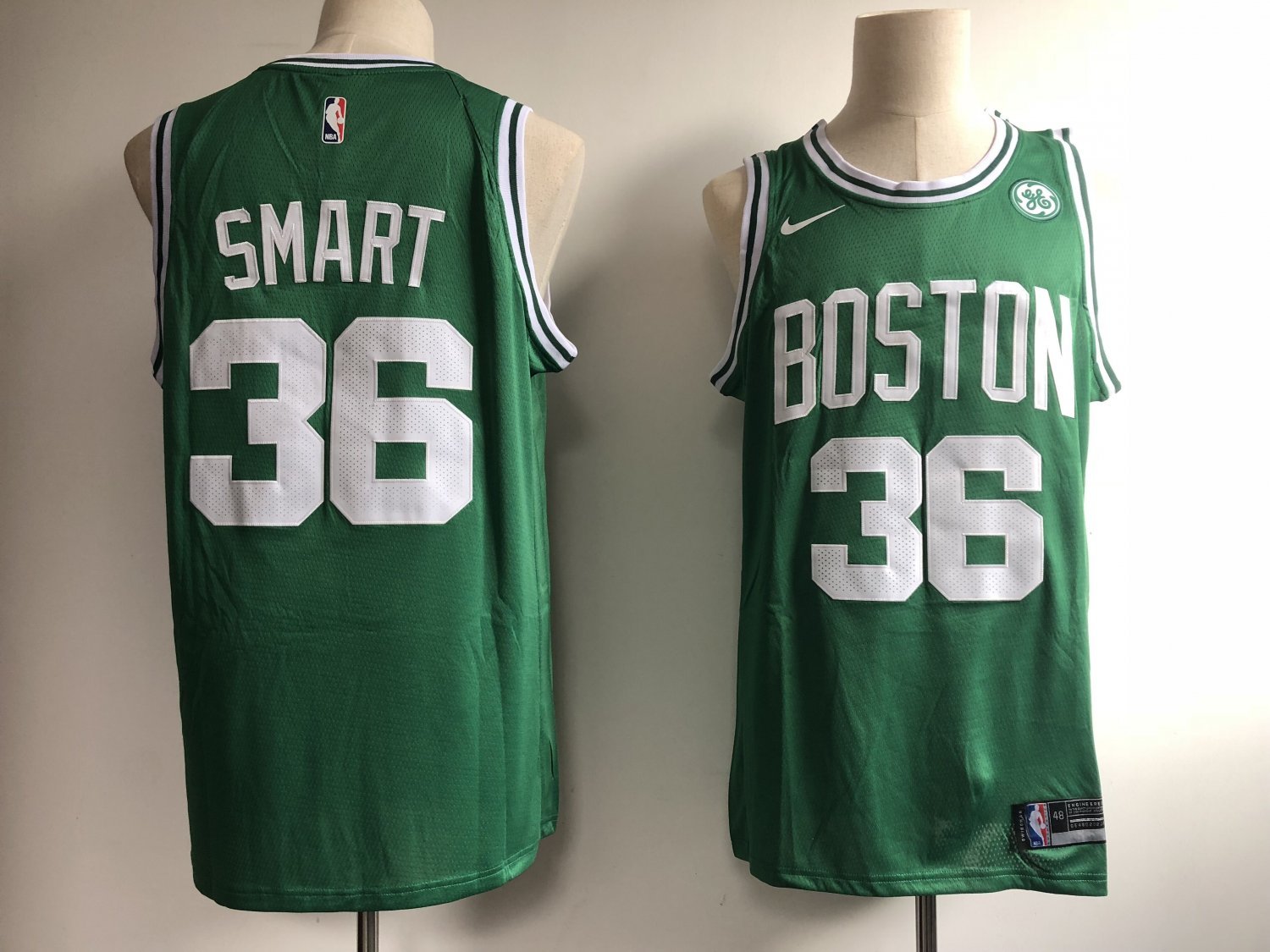 Men's & Youth Boston Celtics #36 Marcus Smart Basketball Swingman Jersey Green