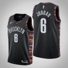 Men's & Youth Brooklyn Nets #6 DeAndre Jordan Black Swingman Stitched Jersey City
