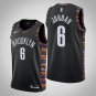 Men's & Youth Brooklyn Nets #6 DeAndre Jordan Black Swingman Stitched Jersey City