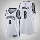 Men's & Youth Brooklyn Nets #6 DeAndre Jordan White Swingman Stitched Jersey Association