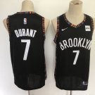 Men's & Youth Brooklyn Nets #7 Kevin Durant Black City Basketball Stitched Jersey