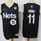 Men's & Youth Brooklyn Nets #11 Kyrie Irving Jersey 2021 Black Earned Edition Swingman Basketball