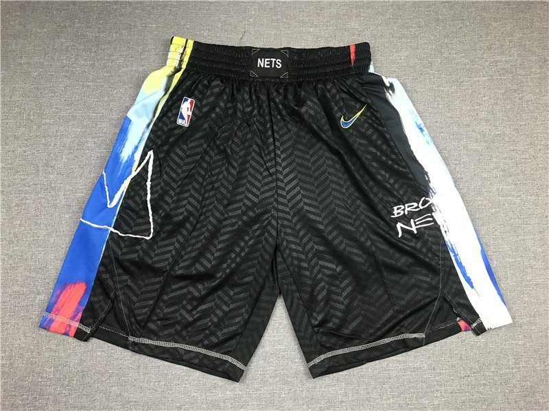 Men's & Youth Brooklyn Nets Swingman Basketball Shorts 2021 Black City Edition Swingman Basketball