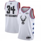 Men's & Youth Bucks #34 Giannis Antetokounmpo 2019 All Star Basketball Jersey White