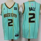 Men's & Youth Charlotte Hornets #2 LaMelo Ball Jersey 2021 Green City Edition Swingman Basketball