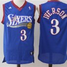 Men's & Youth Sixers #3 Allen Iverson Blue Throwback Basketball Jersey Stitched
