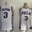Men's & Youth Philadelphia 76ers 3# Allen Iverson Basketball Swingmen Jersey White