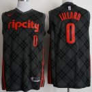 Men's & Youth Ripcity Trail Blazers #0 Damian Lillard Black Basketball Jersey