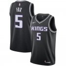 Men's & Youth Sacramento Kings 5# De'Aaron Fox Basketball Swingmen Jersey Black