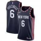 Men's & Youth New York Knicks #6 Kristaps Porzingis City Edition Jersey Navy