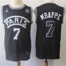 Men's & Youth Paris SG Joint #7 Mbappe Basketball Jersey Black Stitched