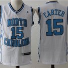 Men's & Youth North Carolina #15 Vince Carter College Basketball Jersey White