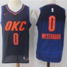 Men's & Youth Oklahoma Thunders #0 Russell Westbrook Navy Swingmen Basketball Jersey