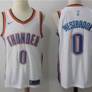 Men's & Youth Oklahoma Thunders 0 Russell Westbrook White Swingmen Basketball Jersey