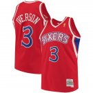Men's & Youth Philadelphia 76ers #3 Allen Iverson Basketball Throwback Jersey Red