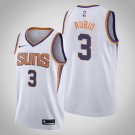 Men's & Youth Phoenix Suns #3 Ricky Rubio White Swingman Stitched Jersey Association