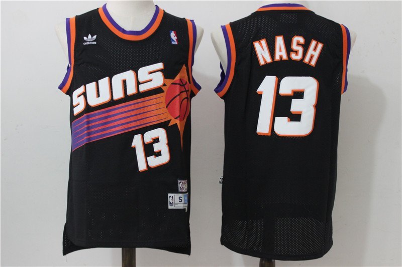 Men's & Youth Phoenix Suns #13 Steve Nash Black Throwback Basketball Jersey