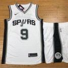 Men's & Youth San Antonio Spurs #9 Tony Parker White Basketball Jersey and Shorts