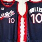 Men's & Youth Reggie Miller #10 Throwback 1996 Team USA Basketball Jersey Nvay Stitched