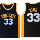 Men's & Youth Spring Valley High School #33 Larry Bird Black Basketball Jersey