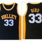 Men's & Youth Spring Valley High School #33 Larry Bird Black Basketball Jersey
