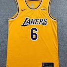 Men's & Youth Los Angeles Lakers #6 Lebron James Yellow Basketball Jersey Stitched