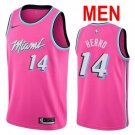 Men's & Youth Miami Heat #14 Tyler Herro Pink Earn Edition Basketball Jersey Stitched