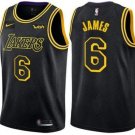 Men's & Youth Los Angeles Lakers #6 Lebron Jame Basketball Jersey Black Stitched