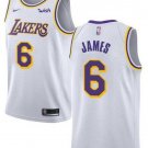 Men's & Youth Los Angeles Lakers #6 Lebron Jame Basketball Jersey White Stitched