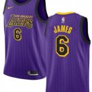 Men's & Youth Los Angeles Lakers #6 Lebron Jame Basketball Stitched Jersey Purple