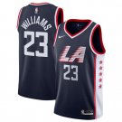 Men's & Youth LA Clippers #23 Lou Williams Basketball City Edition Jersey Navy