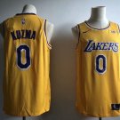 Men's & Youth Los Angeles Lakers #0 Kyle Kuzma Basketball Swingmen Jersey Yellow