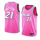 Men's & Youth Miami Heat #21 Hassan Whiteside Basketball Earned Edition Jersey Pink