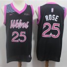 Men's & Youth Minnesota Timberwolves #25 Derrick Rose 2019 City Edition Jersey Black